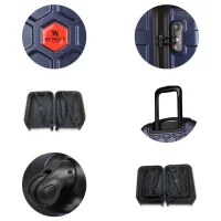 My Valice Honey Abs Kabin Orta Ve Büyük Boy Lacivert 3lü Valiz Seti