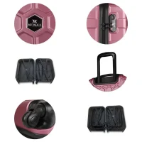 My Valice Honey Abs Kabin Orta Ve Büyük Boy Rose Gold 3lü Valiz Seti