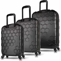 My Valice Honey Abs Kabin Orta Ve Büyük Boy Siyah 3lü Valiz Seti