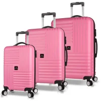 My Valice Puzzle Abs Kabin Orta Ve Büyük Boy Pembe 3lü Valiz Seti