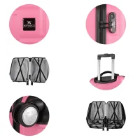 My Valice Puzzle Abs Kabin Orta Ve Büyük Boy Pembe 3lü Valiz Seti