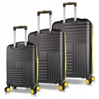 My Valice Puzzle Abs Kabin Orta Ve Büyük Boy Siyah 3lü Valiz Seti
