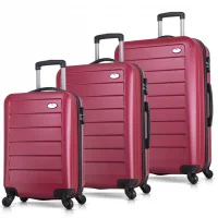My Valice Ruby Abs Kabin Orta Ve Büyük Boy Bordo 3lü Valiz Seti