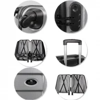 My Valice Ruby Abs Kabin Orta Ve Büyük Boy Bordo 3lü Valiz Seti