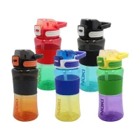 Noki Kids Su Matarasi Triban Pipetli Kapak Çift Renk Silikon Kemerli 700 Ml T-0115
