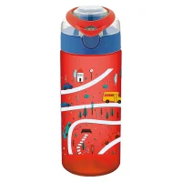 Noki Kids Su Matarasi Tritan Auto Kapak Soft Touch Tutma Aparatli Desenli 500 Ml Stand T-0108
