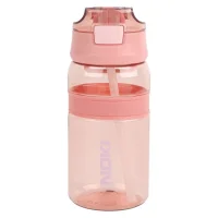 Noki Su Matarası Tritan Pipetli Kapak Silikon Bnantlı Tutma Aparatlı 550 Ml T-0119