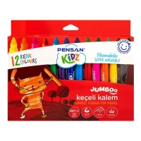 Pensan Kidz Yıkanabilir Jumboo Keçeli Kalem 12 Renk 99040