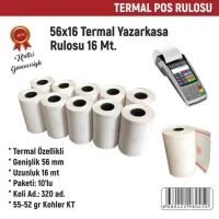 Resan 56*16 Termal Yazarkasa Pos Rulosu 16 Metre 10lu