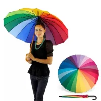 Rubenis Rb-056 Gökkuşağı Baston Şemsiye 077424 *24