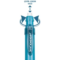 Serve Deep Mekanık Kurşun Kalem 07 Mm Okyanus Mavi Sv-deep-07-om