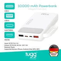 Tugg Germany Power Bank 10.000mah. Beyaz 123402