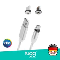Tugg Germany Şarj Kablosu Led Işıklı 1 Mt Usb+micro+type-c+lightning (ipone) 104630