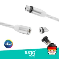 Tugg Germany Şarj Kablosu Led Işıklı 1 Mt Usb+micro+type-c+lightning (ipone) 104630