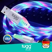 Tugg Germany Şarj Kablosu Led Işıklı 1 Mt Usb+micro+type-c+lightning (ipone) 104630