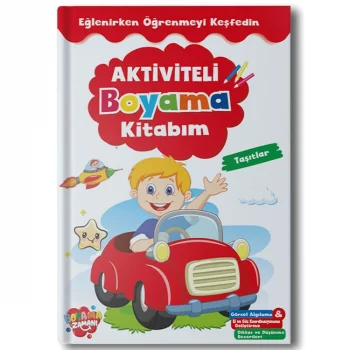 Boyama Zamanı Aktiviteli Boyama Kitabı Taşıtlar