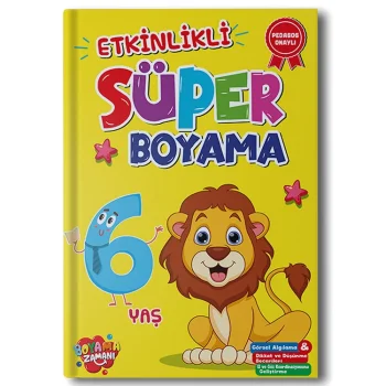 Boyama Zamanı Etkinlikli Süper Boyama 6 Yaş