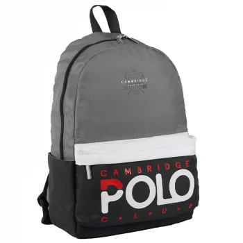 Cambridge Polo Club Preppy Tek Ana Bölmeli Unisex Sırt Çantası Cpc3018-003-gri Bntt