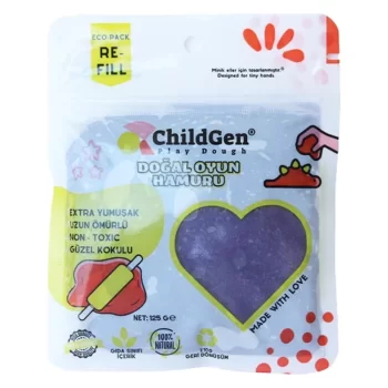 Childgen Doğal Oyun Hamuru Poşet 125 Gr. Mor