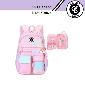 Color Bags Okul Çantası 3 Renk B26