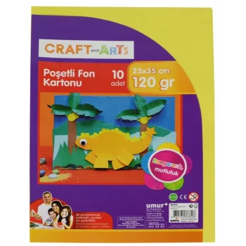 Craft And Arts 25x35 Fon Kartonu 120 Gr 10lu Poşet 30001077
