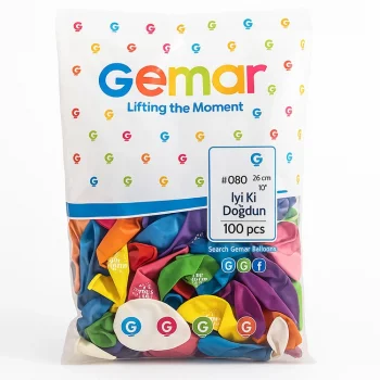 Erbay Gemar Gd90 Baskılı Balon 100 Lü_iyiki Doğdun-80