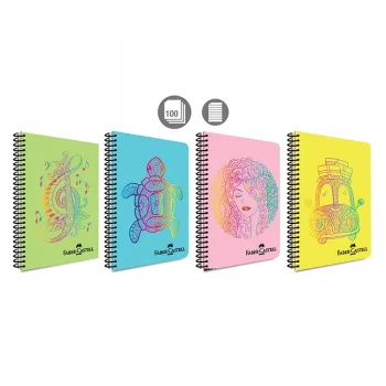 Faber Castell Defter Faces Pp Kapak Spiralli 100 Yaprak Çizgili 5075000492000