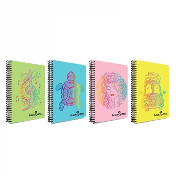 Faber Castell Defter Faces Pp Kapak Spiralli 80 Yaprak Çizgili 5075000490000