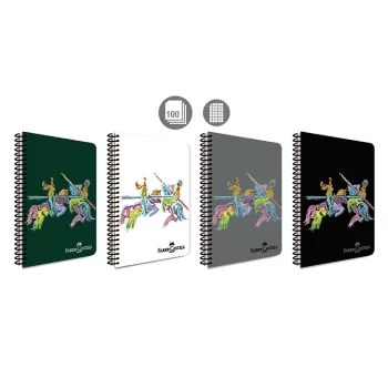 Faber Castell Defter Knights Klas Pp Kapak Spiralli 100 Yaprak Kareli 5075000445000