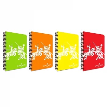 Faber Castell Defter Knights Neon Pp Kapak Spiralli 140 Yaprak Kareli 5075000460000
