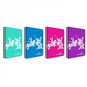 Faber Castell Defter Knights Pp Kapak Canlı Spiralli 100 Yaprak Kareli 5075000465000