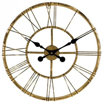 Galaxy Duvar Saati Gold Metal Çerçeve Dm-65-ak