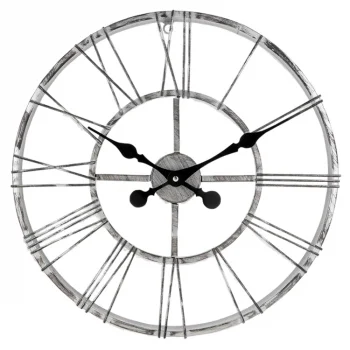 Galaxy Duvar Saati Gri Metal Çerçeve Dm-65-gk