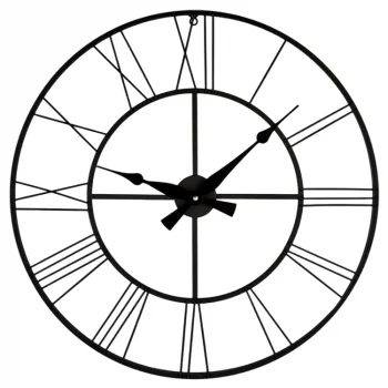 Galaxy Duvar Saati Mat Siyah Metal Dm-100-k