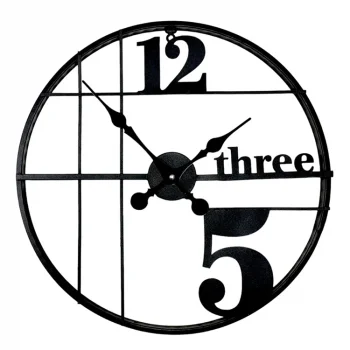 Galaxy Duvar Saati Siyah Metal Dm-70-k