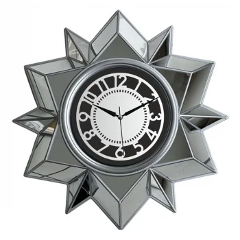 Galaxy Duvar Saati Yıldız Siyah Pleksi Ayna Siyah 743-kk