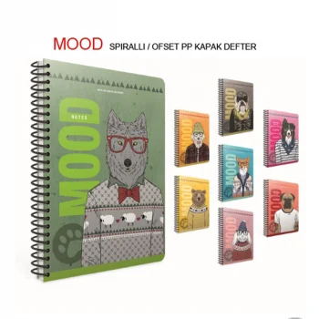 Gıpta Mood Spiralli Ofset Plastik Kapak Defter A4-100yp. Kare 4838
