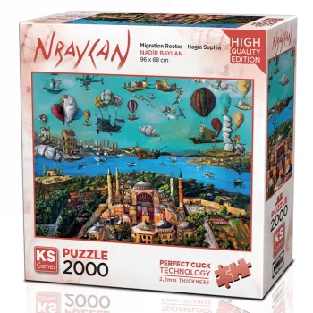 Ks Games Puzzle Yetişkin 2000 Parça Migration Routes - Hagia Sophia 22523 Ksgm