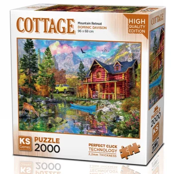 Ks Games Puzzle Yetişkin 2000 Parça Parça Mountaın Retreat 22513 Ksgm