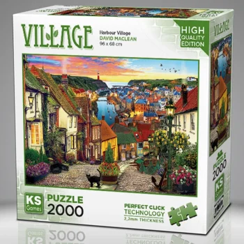 Ks Games Puzzle Yetişkin 2000 Parça Parça Village 22525 Ksgm