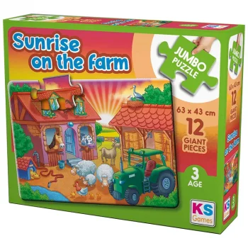 Ks Games Puzzle 12 Parça Sunrise On The Farm Jumbo Jp-31005 Ksgm