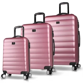 My Valice Colors Abs Kabin Orta Ve Büyük Boy Rose Gold 3lü Valiz Seti