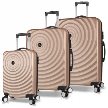 My Valice Drop Abs Kabin Orta Ve Büyük Boy Gold 3lü Valiz Seti