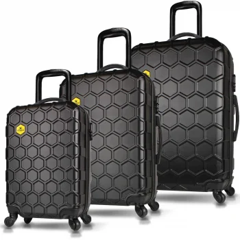My Valice Honey Abs Kabin Orta Ve Büyük Boy Siyah 3lü Valiz Seti