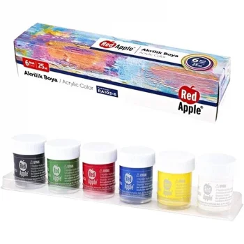 Red Apple Akrilik Boya 6lı 25ml. Ra6