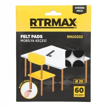 Rtrmax Rnu0202 Mobilya Altı Keçesi Siyah 20mm 379175 *24