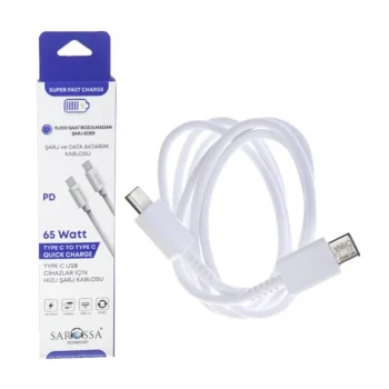 Sarossa S478 Şarj Kablosu_type-c &amp; Type-c Elku