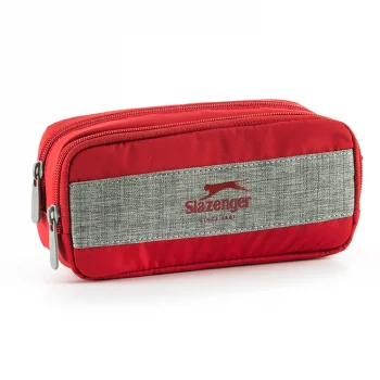 Slazenger Kalem Çantası Traveller Gri Kırmızı 23157