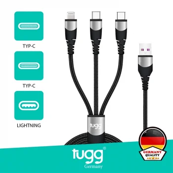 Tugg Germany Şarj Kablosu 3ü 1 Arada Usb Çoklu Type-c+iphone+micro 104626