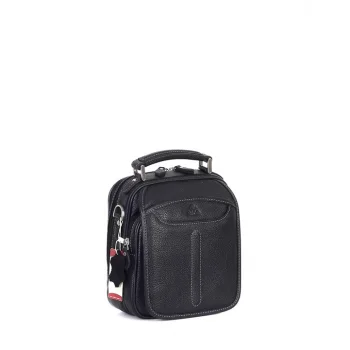 Aka El Çantası 344-1 Düz Siyah Deri